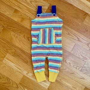 Hanna Andersson Baby Overall Romper - 70cm  (6-12mo) - Rainbow candy strip